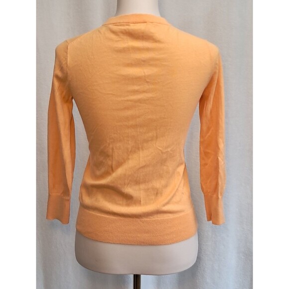 J.Crew 100% Cotton Button Up Clare Cardigan Sweater Orange EUC Size S - Picture 5 of 10